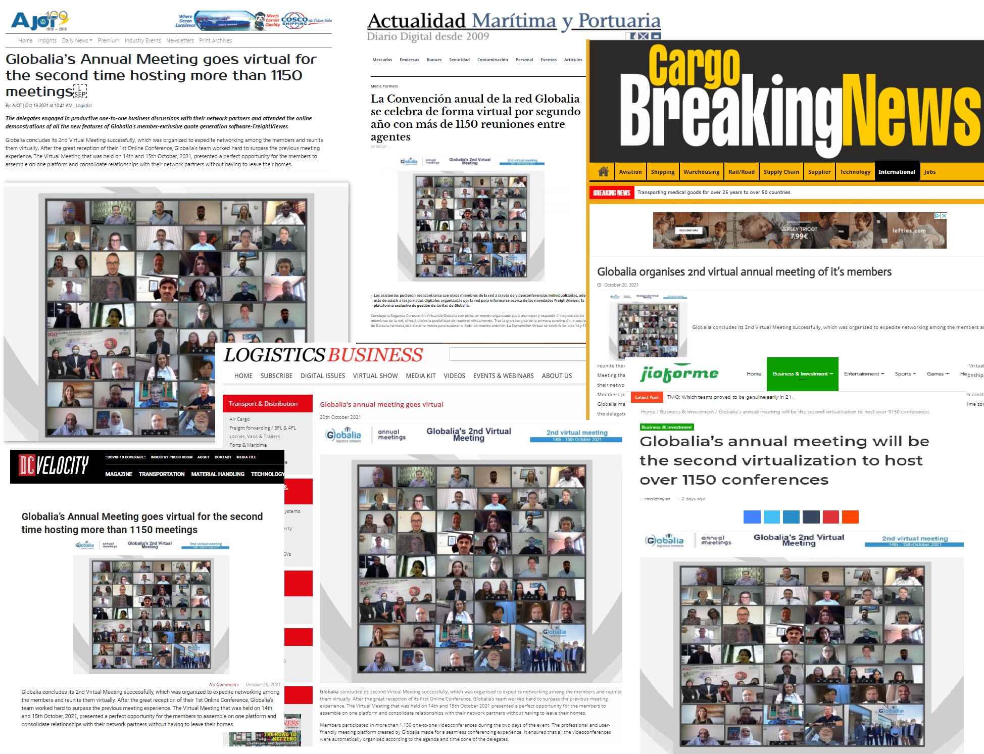 Globalia's 2nd Virtual Meeting of independent freight forwarders Globalia's 2nd Virtual Meeting of independent freight forwarders